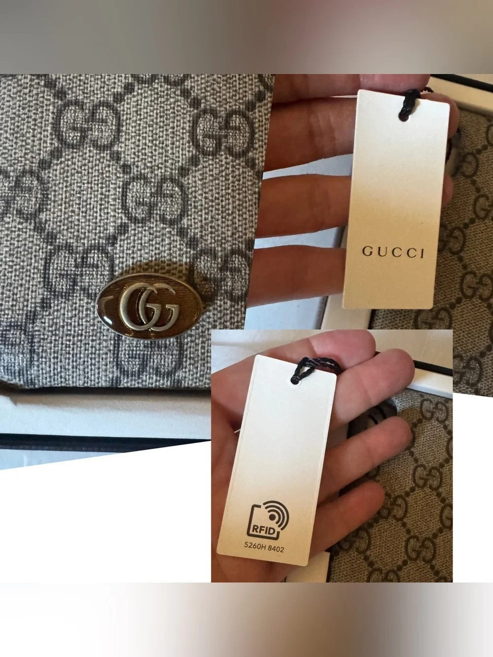 NIB Gucci Ophidia GG Monogram Case for iPhone X/XS Tessuto Beige